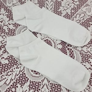 Women's No-Show Socks White 2 Pairs
